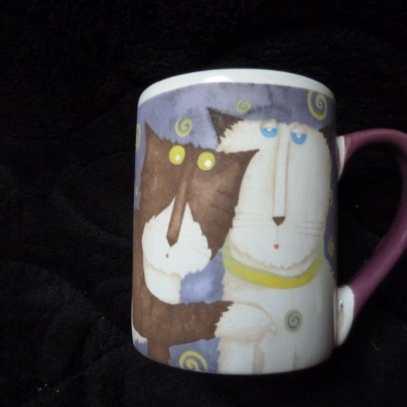 2 DEBI HRON COOL CATS COFFEE TEA MUGS HTF - Picture 3 of 4